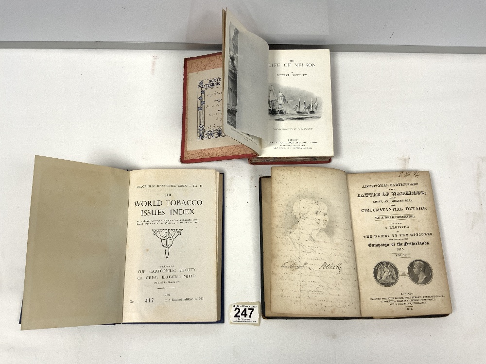 SEVEN BOOKS RELATING TO MILITARY- LIFE OF NELSON, BATTLE WATERLOO, REGIMENTAL BADGES, FIVE OTHERS - Image 3 of 3
