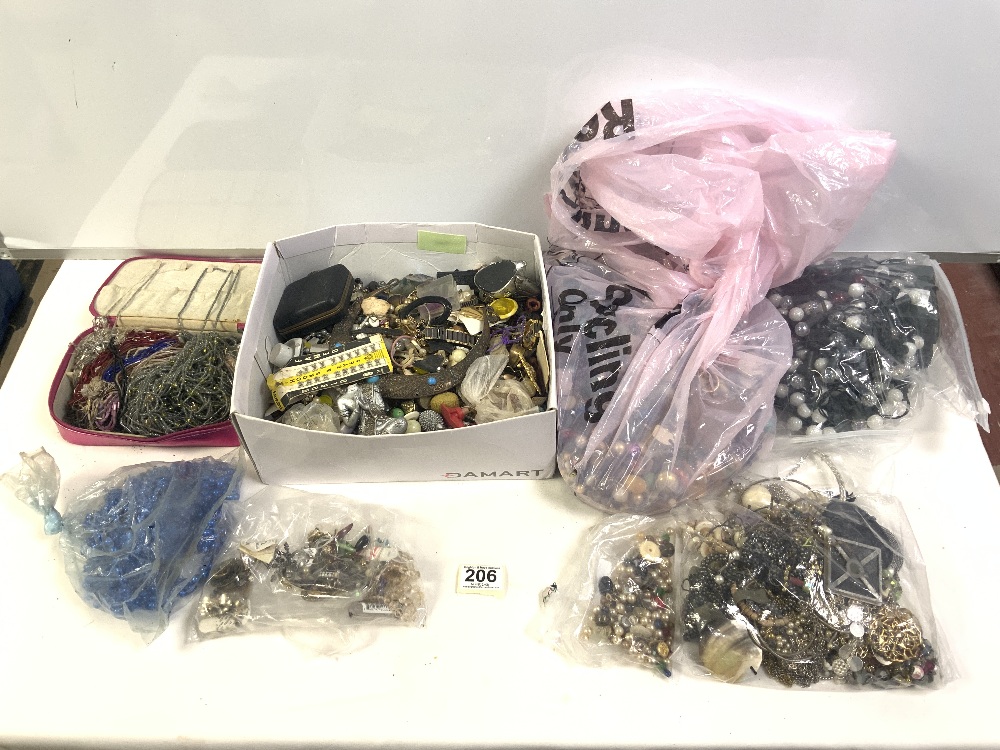 A QUANTITY OF COSTUME JEWELERY.