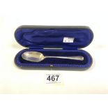 HALLMARKED SILVER CASED RAT TAIL SPOON 1909