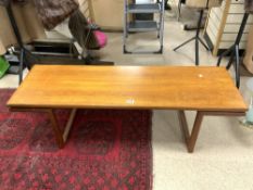 MID-CENTURY TEAK COFFEE TABLE 140 X 44 X 43CM