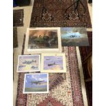 UNFRAMED OIL ON BOARD OF A HARRIER JUMP JET, SIGNED CHAMPION, 60X50, AND LIMITED EDITION 151/850,