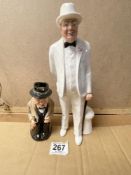 ROYAL DOULTON SIR WINSTON CHURCHILL (HN3057) WITH ROYAL DOULTON WINSTON CHURCHILL TOBY JUG