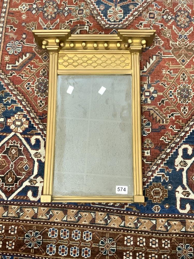 VINTAGE GILDED WALL MIRROR 59 X 34CM