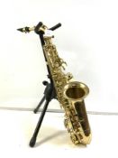 VINTAGE SARAMANDE SAXOPHONE WITH A STAGG STAND