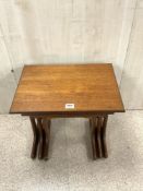 G PLAN RED LABEL MID-CENTURY TEAK NEST OF TABLES