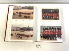 ALBUM OF POSTCARDS AND PHOTOGRAPHS OF HER MAJESTYS FOOT GUARDS.