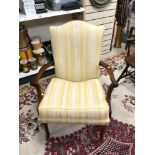 VINTAGE SCROLL ARMCHAIR WITH A SHIELD BACK