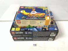 BOXED LEGO THE BEATLES YELLOW SUBMARINE (21306), DIMENSIONS P/S3 (71170), DIMENSIONS Wii (71174)