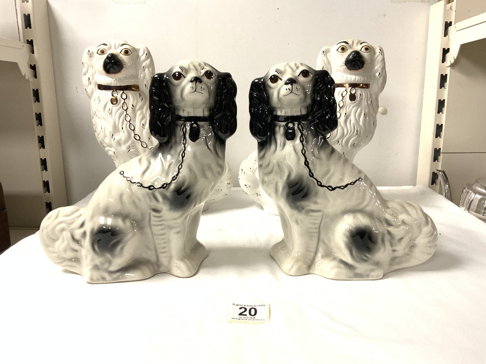 TWO PAIRS OF STAFFORDSHIRE STYLE DOGS, LARGEST 30CMS. - Image 2 of 5