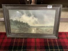 ARNOLD 1900 OIL ( STORMY DAY ) FRAMED AND GLAZED 54 X 33 CM