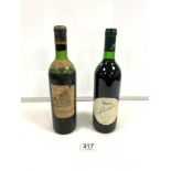 A BOTTLE OF MORNINGTON PENINSULA - STONIER - CABERNET 1997 AND BOTTLE OF CANTEMERLE CLASSE DE MEDOC