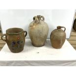 THREE ANTIQUE FRENCH WATER CARRIERS