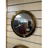 BRASS SURROUND CONVEX MIRROR 37 CM