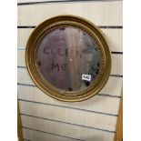 VINTAGE ROUND GILDED MIRROR 39 CM