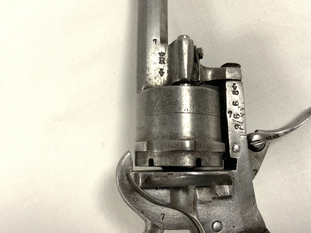A SMALL REVOLVER PISTOL. WITH THE GUARDIAN AMERICAN MODEL OF 1878, STAMPED ON THE BARELL. - Image 6 of 7