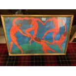 HENRY MATISSE PRINT ( THE DANCE ) FRAMED AND GLAZED 77 X 51 CM