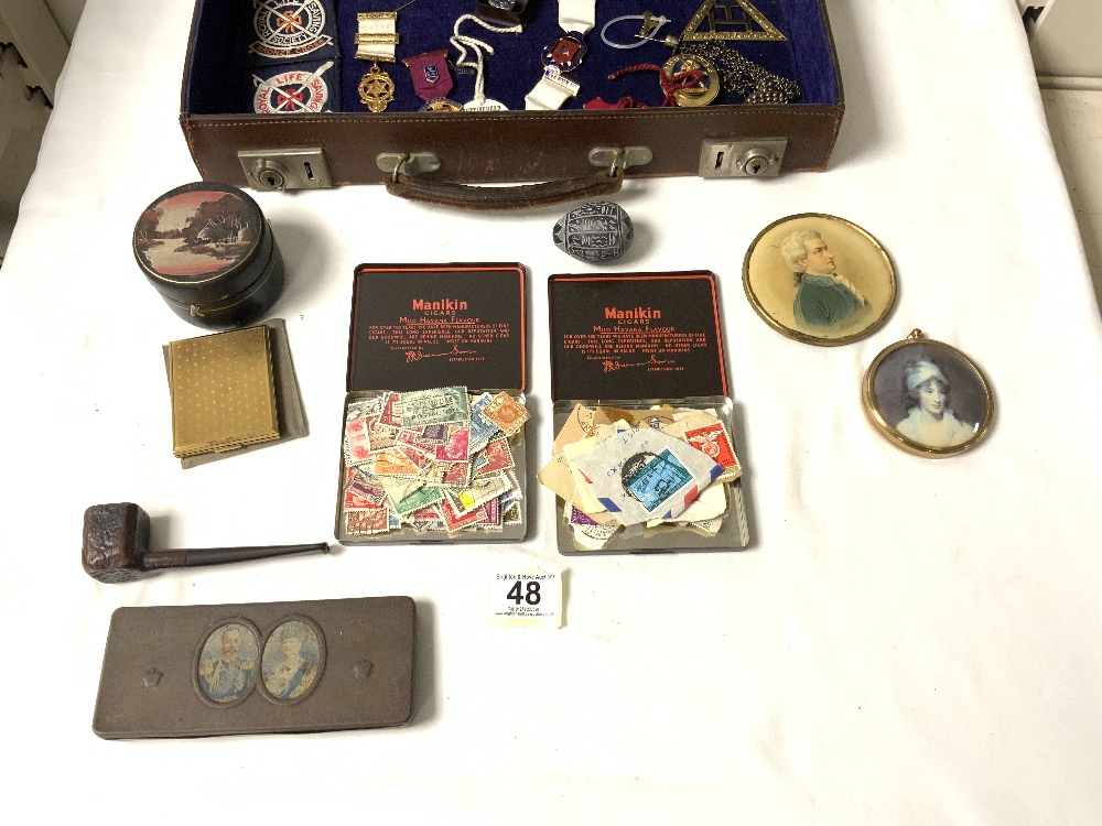 A QUANTITY OF COINS, MASONIC MEDALS, CIGARETTE CARD ALBUM, THE SAVOY ALBUM OF LONDON VIEWS ETC, - Image 5 of 9