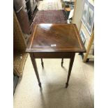 EDWARDIAN HANDKERCHIEF TABLE WITH BOXWOOD INLAY