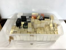LARGE QUANTITY OF (EMPTY) CHANEL BOTTLES WITH BOXES AND WRAPPING