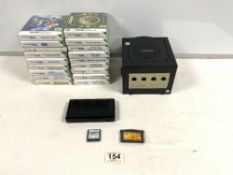NINTENDO GAME CUBE, AND NINTENDO DS LITE, AND 20 GAMES FOR DS.