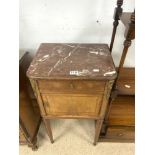 ANTIQUE FRENCH EMPIRE WITH MARBLE TOP NIGHTSTAND BEDSIDE CABINET