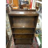 VINTAGE MAHOGANY ADJUSTABLE SHELF UNIT 124 X 66 X 26CM