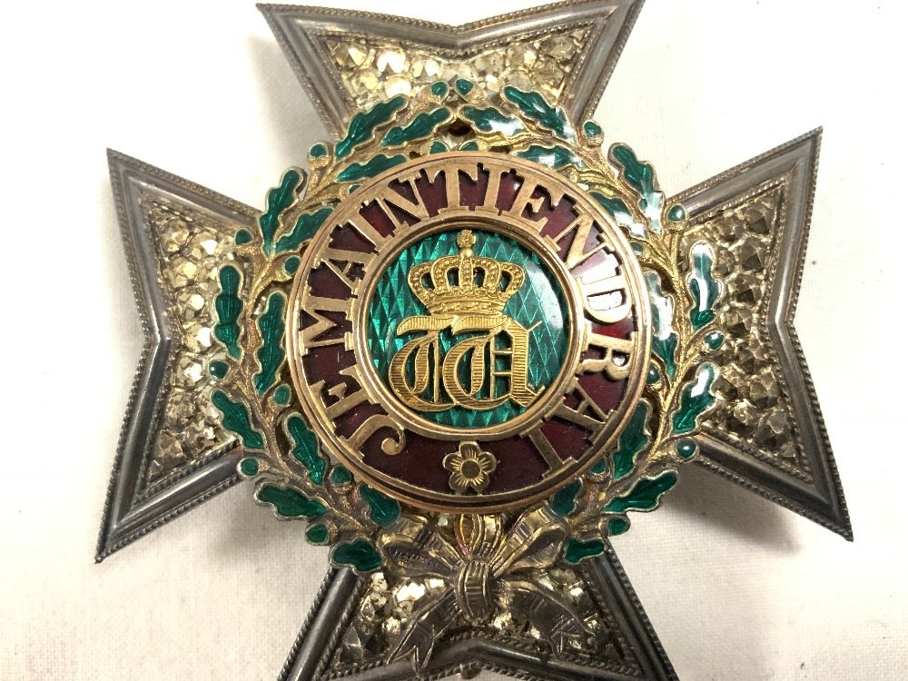 LUXEMBOURG - ORDER OF THE OAK CROWN. GRAND OFFICER BREAST STAR.WITH GOLD FRONT; SUPERB QUALITY AND - Image 2 of 3