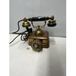 VINTAGE BRASS AND COPPER TELEPHONE MADE IN JAPAN