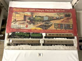 HORNBY RAILWAYS GWR FREIGHT ELECTRIC TRAIN SET IN BOX.