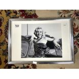 FRANK WORTH ESTATE LIMITED EDITION STYLISH BLACK AND WHITE PHOTOGRAPH OF MARILYN MONROE CHROME FRAME