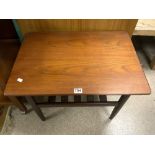 MID-CENTURY RED LABEL G PLAN TWO TIER COFFEE TABLE 70 X 50 CM