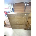 MODERN OAK CHEST OF DRAWERS ORIGINALLY BOUGHT FROM OAKLAND FURNITURE 102 X 46 X 119 CM