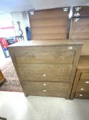 MODERN OAK CHEST OF DRAWERS ORIGINALLY BOUGHT FROM OAKLAND FURNITURE 102 X 46 X 119 CM