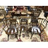 SIX VINTAGE KITCHEN CHAIRS WHICH INCLUDES TWO CARVERS