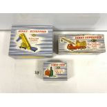 DINKY SUPERTOYS; 20 TON LORRY WITH MOUNTED CRANE; " COLES " ,No 972 AND A ELEVATOR LOADER; No 964