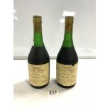 TWO BOTTLES OF VINTAGE PIERRE LEGUINOT ET FILS PREMIER CUC DU COGNAC; V.S.O.P.