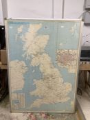 LARGE WALL MOUNTED BARTHOLOMEWS PLANNERS SALES AND MARKETING MAP 126 X 91 CM