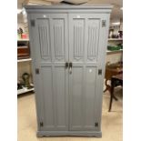 PAINTED GREY OLD CHARM COMPACTUM GENTS WARDROBE 174 X 96 X 54CM