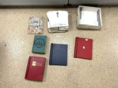 FOUR ALBUMS OF GB AND WORLD STAMPS AND QUANTITY OF FIRST DAY COVERS.