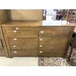 MODERN LARGE CHEST OF DRAWERS 8 IN TOTAL ORIGINALLY BOUGHT FROM OAKLAND FURNITURE 142 X 85 X 46 CM