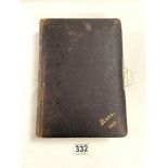 A VICTORIAN 1897 MOROCCAN LEATHER PORTRAIT PHOTOGRAPH ALBUM