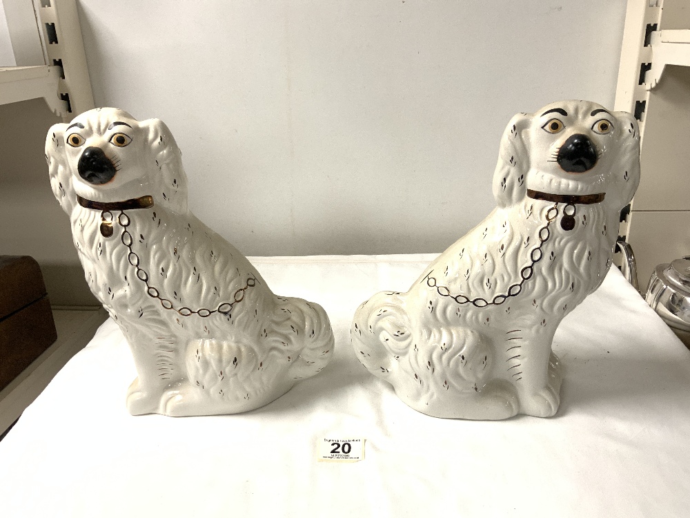 TWO PAIRS OF STAFFORDSHIRE STYLE DOGS, LARGEST 30CMS. - Image 4 of 5