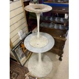 TWO MID CENTURY TULIP TABLE BASES BY - ARKANA, BASE 60 CMS DIAMETER LARGEST.