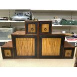 PAIR OF JAPANESE STYLE STEP CABINETS 72 X 69 X 38CM