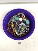 TURQUOISE STONE NECKLACE, AMETHYST NECKLACE, AND OTHER HARDSTONE NECKLACES.