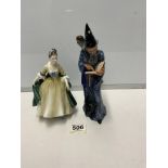 ROYAL DOULTON FIGURE - " THE WIZARD " HN 2877, AND ELEGANCE HN 2664.
