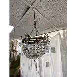 VINTAGE CRYSTAL DROP CHANDELIER