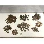 MIXED COINAGE; GEORGIAN, VICTORIAN PENNIES, FARTHINGS AND MORE