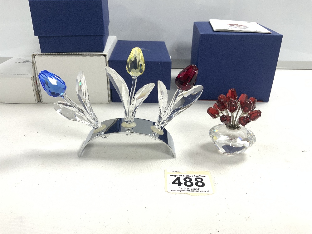TWO SWAROVSKI CRYSTAL FLOWER DISPLAYS WITH BOXES - Image 2 of 3