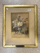 EMMA GAVARRY FORMIGE SIGNED WATERCOLOUR OF STILL LIFE FRAMED AND GLAZED 47 X 60 CM BORN IN